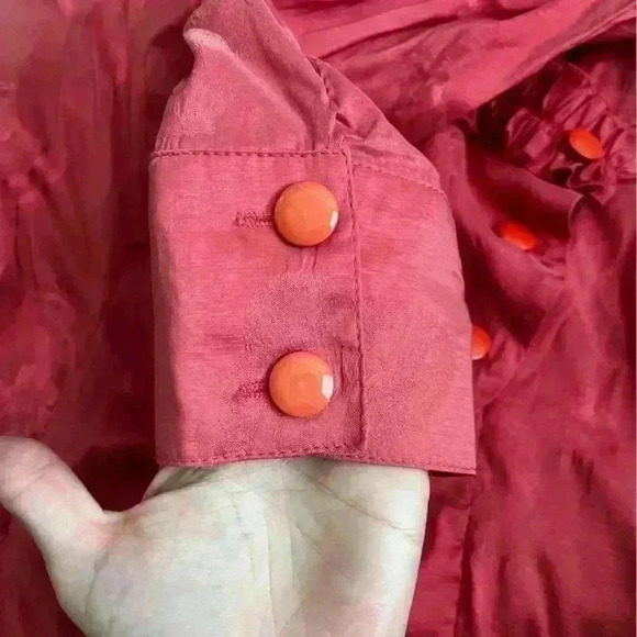 Beautiful Coral Long Sleeve Blouse - Picture 9 of 10